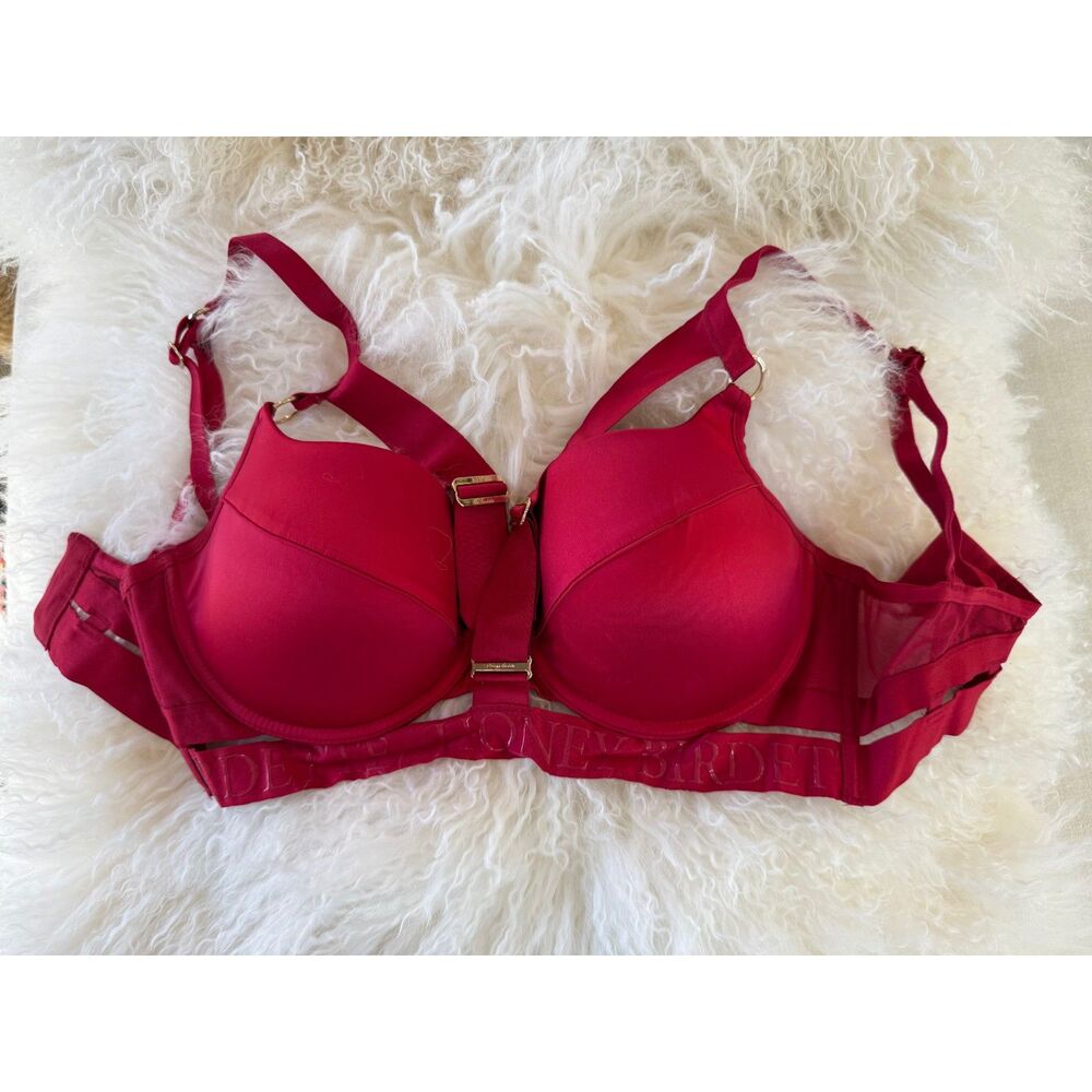 RARE Honey Birdette ELVIS Red Bra 36DDD/36F